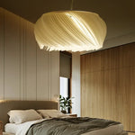 abat jour blanc rayures horizontales suspension moderne acier inoxydable led 4200k 3000k 6500k