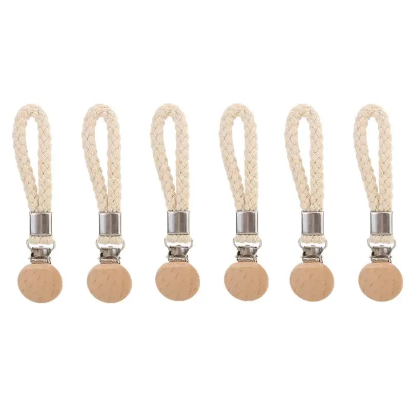 porte serviettes moderne rustique clips métalliques cordon tressé boutons bois gris noir blanc tissu