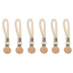 porte serviettes moderne rustique clips métalliques cordon tressé boutons bois gris noir blanc tissu