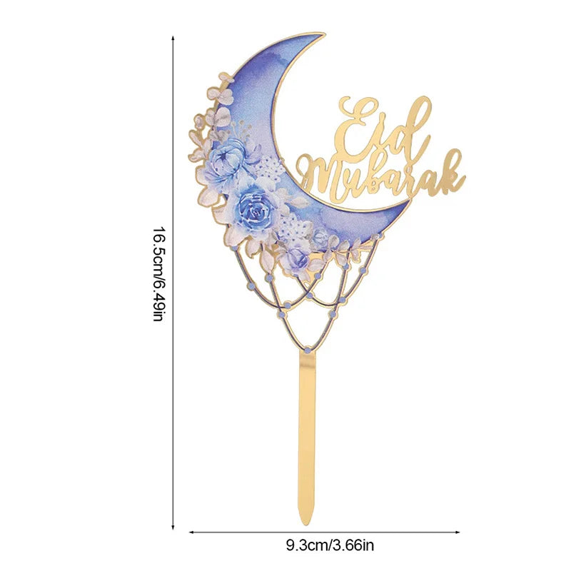 décoration gâteau or rose bleu boho chic pique bois fleurs géométrique İslam fête