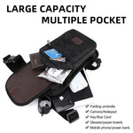 sac banane homme toile noir marron logo porte clés monnaie téléphone papeterie équipement sportif
