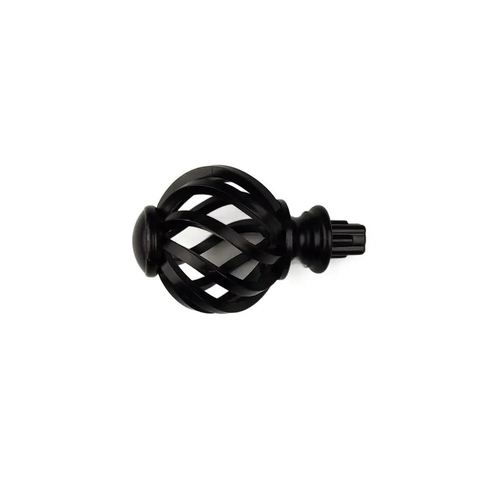 embouts tringle rideau décoratifs spirales sphères tressées noir modernes