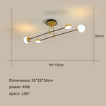 lumière suspendue moderne or noir télécommande led sources lumineuses minimaliste ornement chambre salon