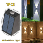 lampes murales solaires modernes led noires lumière jaune ip65 étanchesextérieur minimalistes
