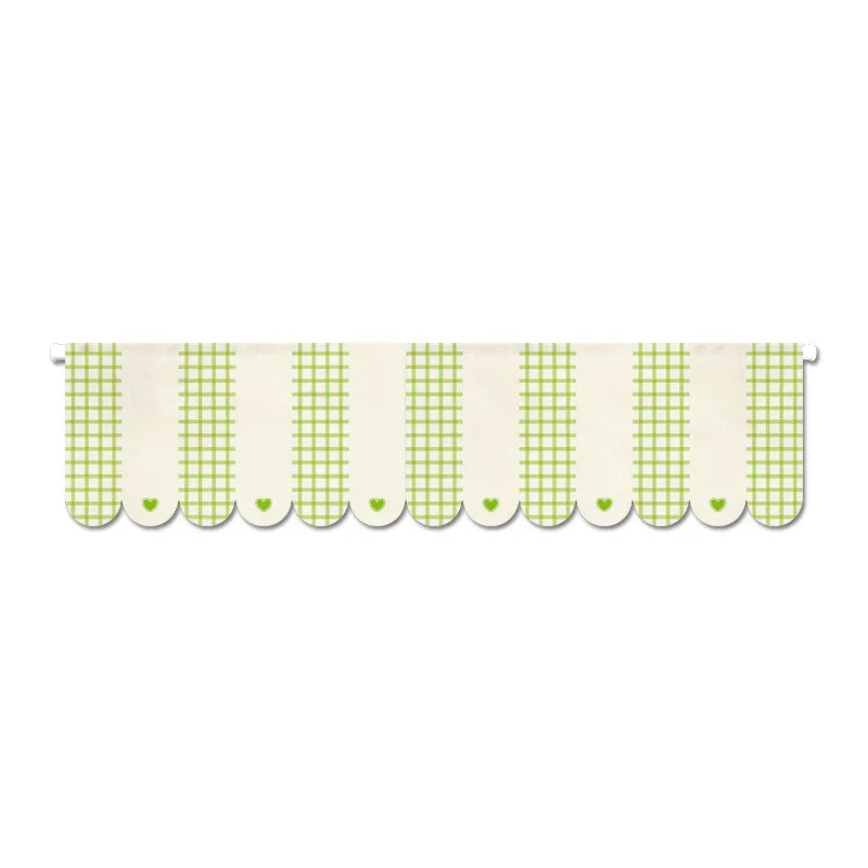 rideau franges vichy vert clair classique 100 polyester machine wash cuisine