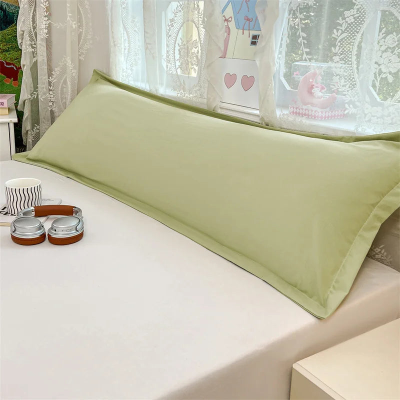 taies d'oreiller solides polyester modernes bleu marine jaune gris vert rose opaques 48x180cm