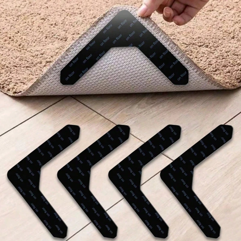anti dérapant tapis noir beige grips adhésifs moderne minimalisteintérieur salle bain non slip washable
