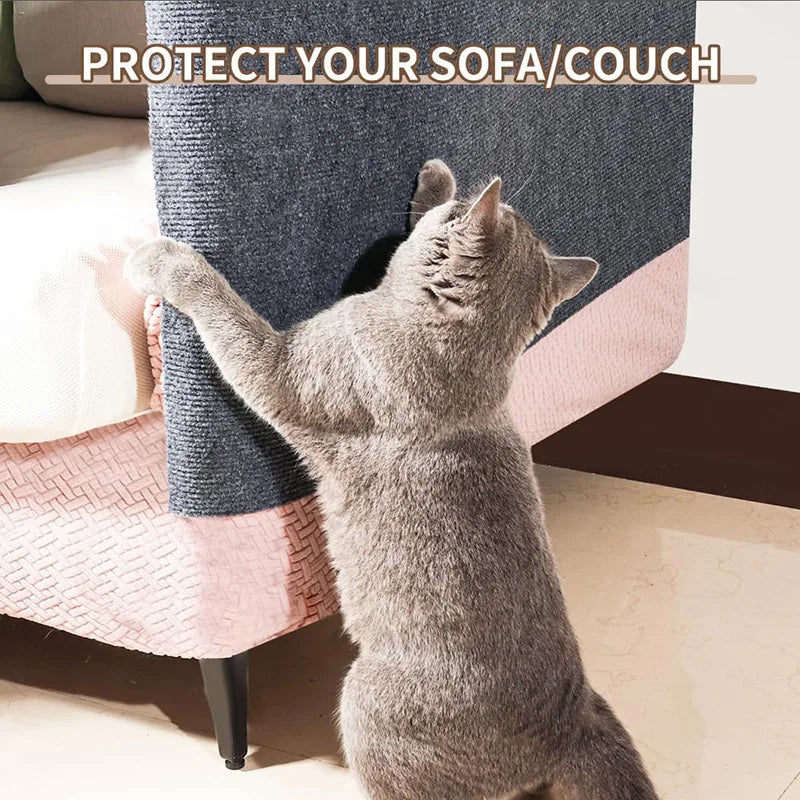 tapis auto adhésif chat gris foncé protection meuble anti griffes chat moderne adjustable