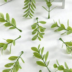 feuilles artificielles vertes decoration murale noel mariage 50 pieces naturel minimaliste exposantextérieur bricolage scrapbooking