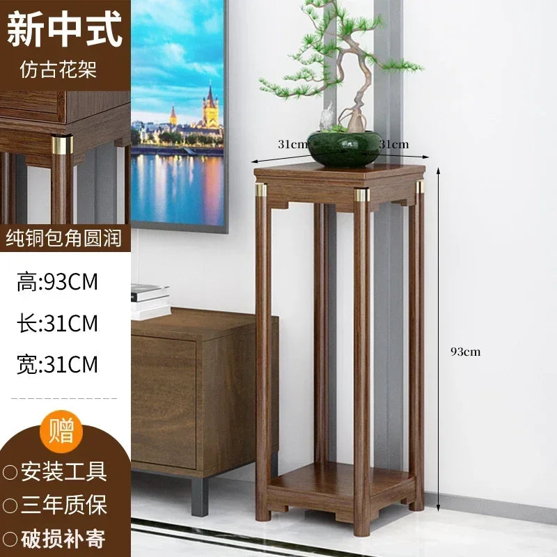 meuble appoint bois massif moderne table tiroir meuble double plateau vase bleu figurine bouteille
