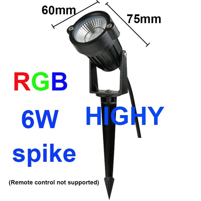 projecteur solaire led rgb ip65 moderne piquet cable noir abs
