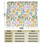 couverture polaire enfant motif pokemon animaux mignons chaude douce canapé lit chambre maison voyage