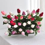 fleurs artificielles roses soie réaliste mariage décoration intérieure anniversaire baby shower