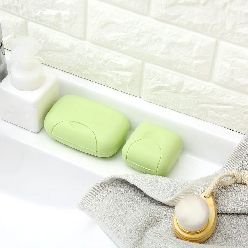 boîtes savon plastique vert rose bleu opaques modernes sans fuite intérieur texturé