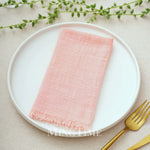 lot 10 serviettes table coton jaune texture rugueuse moderne maison