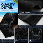 serviette plage imprimé jaguar noir moderne grande taille absorption rapide polyester haute qualité