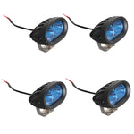 projecteur led ovale noir bleu lumière industrielle utilitaire fentes refroidissement support métallique serre joint