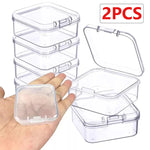 boîtes rangement transparentes plastique clips bijoux transport modernes pratiques petites