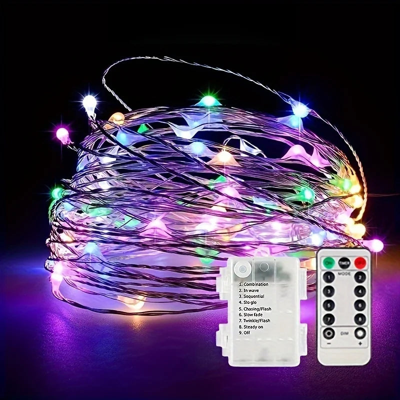 guirlande lumineuse dorées moderne 10m 100led télécommande ip67 20m 200led