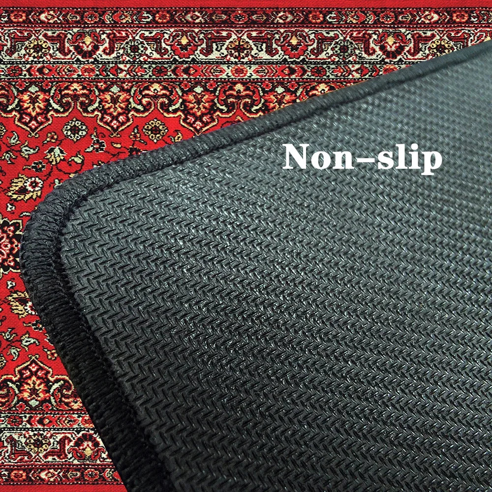 tapis souris gamer pc jeux vidéo table motif persan traditionnel rouge noir beige or