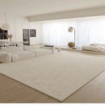 tapis moderne beige clair salon doux antidérapant non slip décoration maison chambre qualité polyester