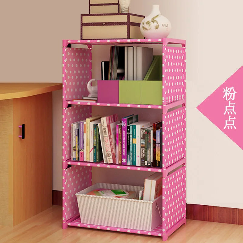 étagère modulaire étagères murales livres modernes minimaliste pois tissu meuble salon