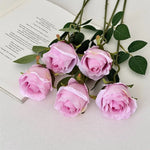 décoration intérieure bouquet roses artificielles moderne vase transparent 50cm haute elégant