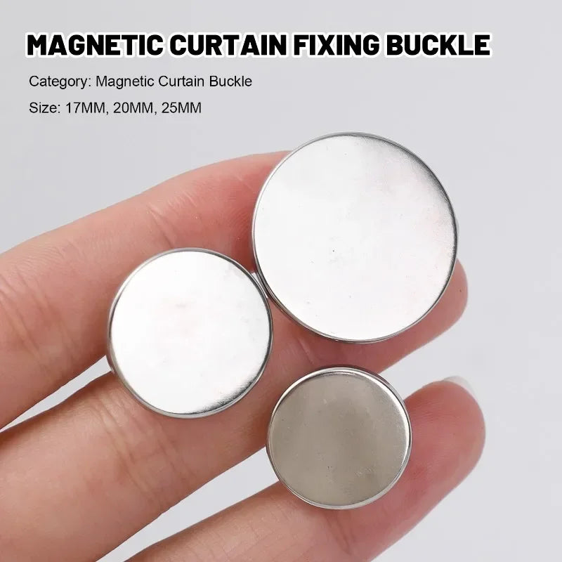 boucles magnétiques argentées rideaux voilages attaches décoratives clips fixation moderne