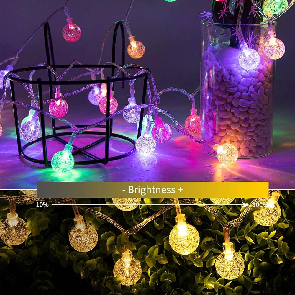 guirlande lumineuse multicolore moderne étanche ip65 modes contrôle distant led translucides