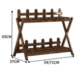 étagère fleurs bois moderne niveaux marron foncé intérieur extérieur assemblage