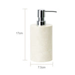 ensemble salle bain marbre blanc doré plateau distributeur savon accessoires