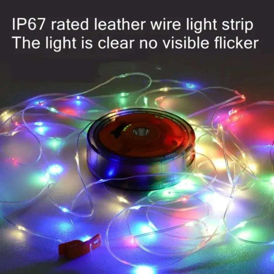 guirlande led rgb portable camping 8m lumineuse décoration tente extérieureambiante