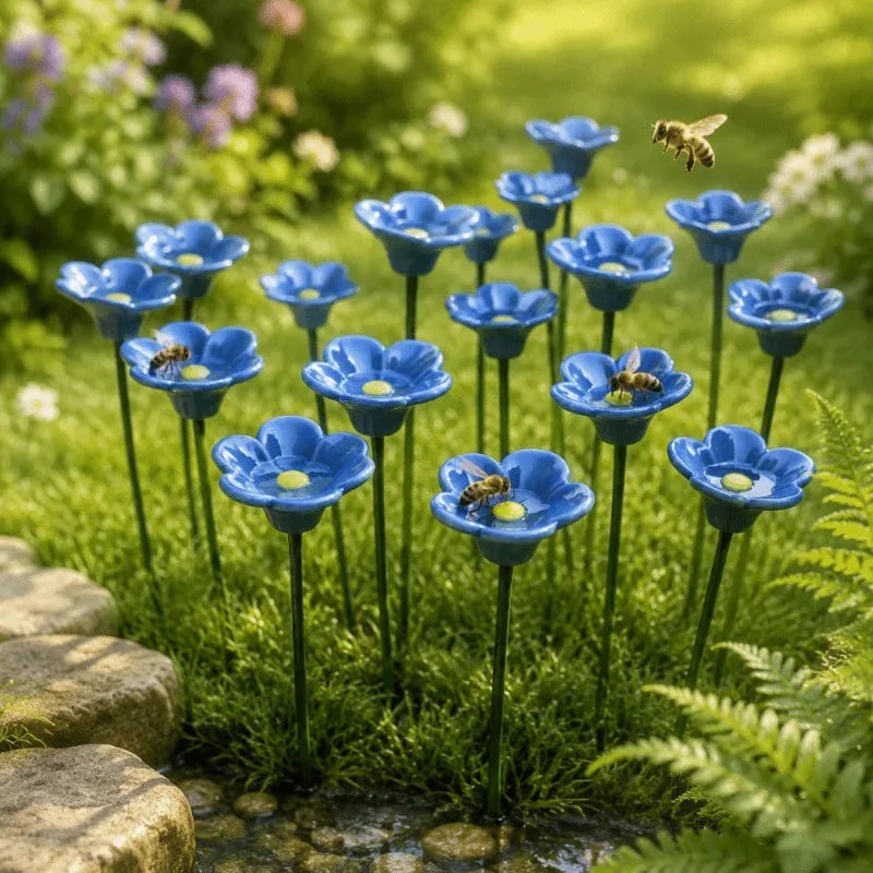 fleurs artificielles bleu tulipes decoration intérieure extérieure moderne brillantes insertion sol jaune maison mariage