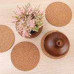 coasters liège marron clair simples rustiques antidérapants table decoration maison