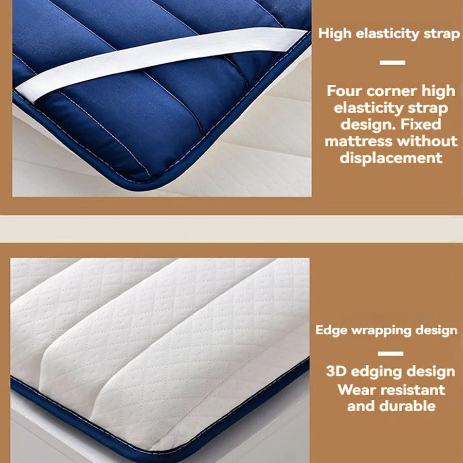 matelas mousse latex mémoire forme gris blanc rayures moderne