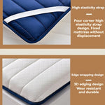 matelas mousse latex mémoire forme gris blanc rayures moderne