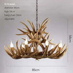 lustre suspendu rustique boisé marron clair ampoules incandescence sans ombre bras
