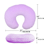 coussin portage bébé texture pointillée violet clair quatre saisons confortable zipper dos mois