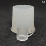 miniatures tasses silicone transparentes blanches rouges accessoires décoration maison poupée simples modernes