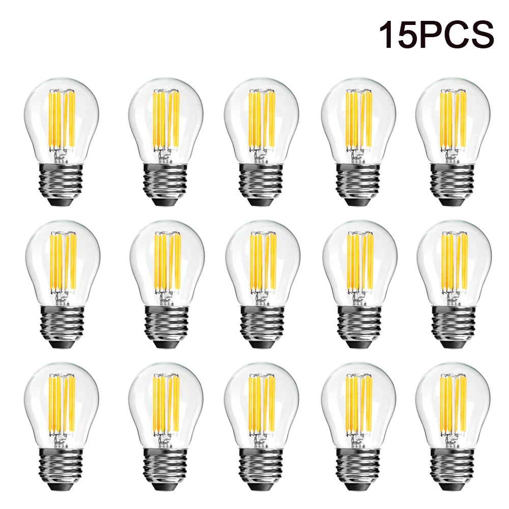 ampoules led filament blanc vintage opalescent e27 2700k transparentes jaune doré 25000h 6w