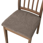 housse chaise moderne imprimé feuille bananier beige clair spandex polyester anti salissure pièces