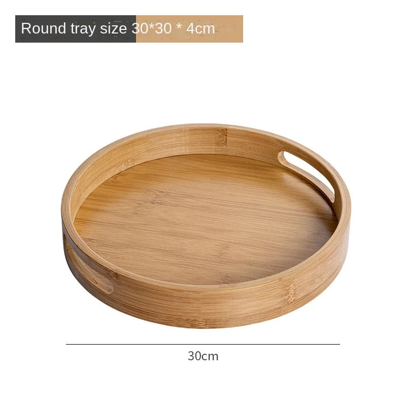 plateau bois moderne minimaliste poignées collations desserts thé naturel brunclair texturesnaturelles opaques