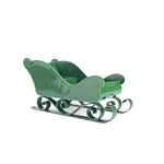 décoration noël traîneau rouge vert marron scroll moderne cadeau ornement opaque classique