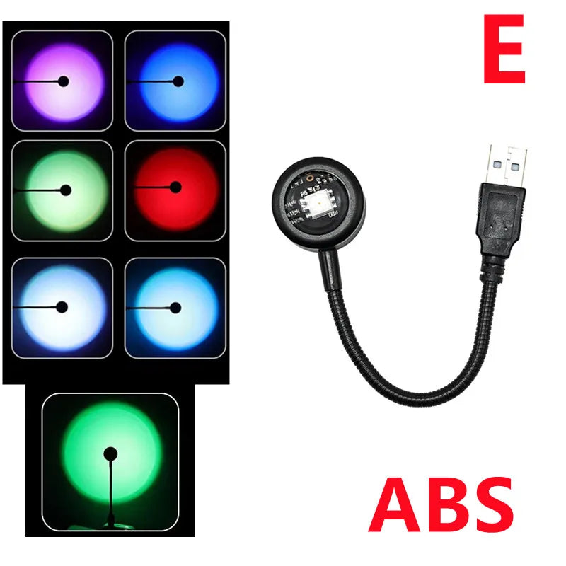lampe d'ambiance projetante couleur vive effet gradient moderne zen chambre salon