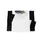 drapeau noir blanc aigle couronne motifs floraux classique heraldique décoration dorés polyester super tex
