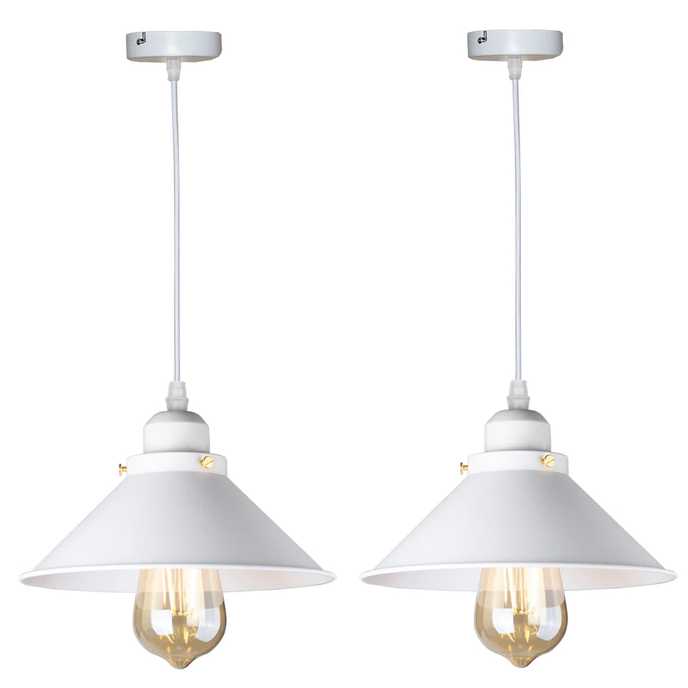 lampe suspendue industrielle conique noire dorée éclairage salon chambre éclairage intérieur E27 adaptable