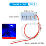 plaque led rectangulaire bleu clair électronique leds câbles rouge blanc