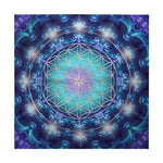 tableau géométrique mandala vert rouge bleu orange artistique abstrait imperméable polyester