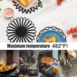 Set complet de dessous de plat en silicone dans différentes couleurs sur un comptoir