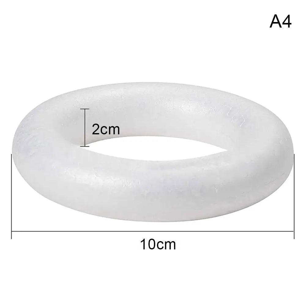 anneau mousse polystyrène blanc durable décoration mariage 10cm 12cm 15cm 20cm 5cm 7cm 8cm